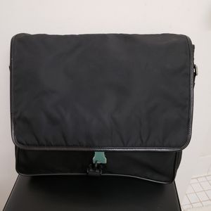 Authentic Prada black nylon messenger bag